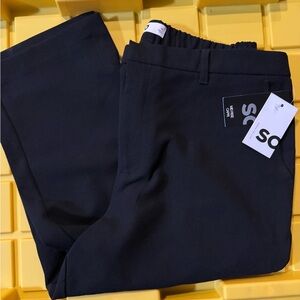 SO black womens capris
